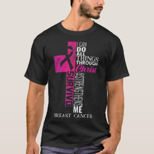 Camiseta Cruz cristiana de Cáncer de Mama Cinta