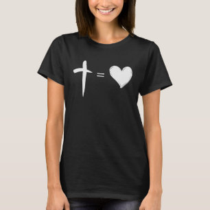 Camiseta Cruz cristiana de Pascua es igual a amor