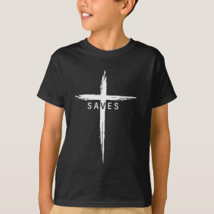 Camiseta Cruz Cristiana Genial Jesús Salva Hombres Mujeres 
