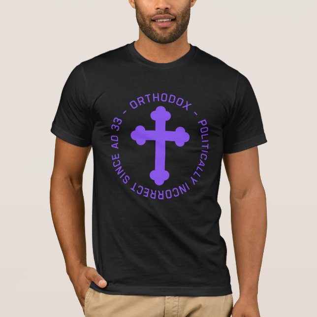 Camiseta Cruz cristiana ortodoxa desde AD 33 Incorrecta (Anverso)