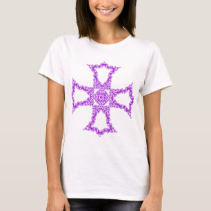 Camiseta Cruz cristiana rosa