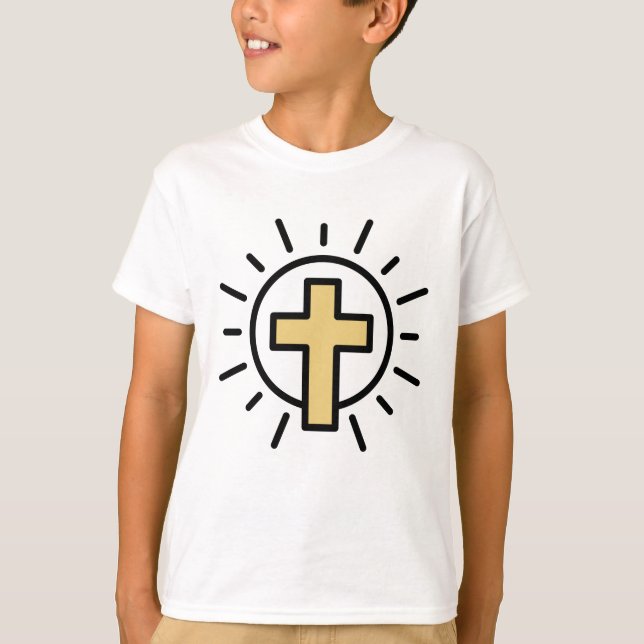 Camiseta Cruz cristiana simple (Anverso)