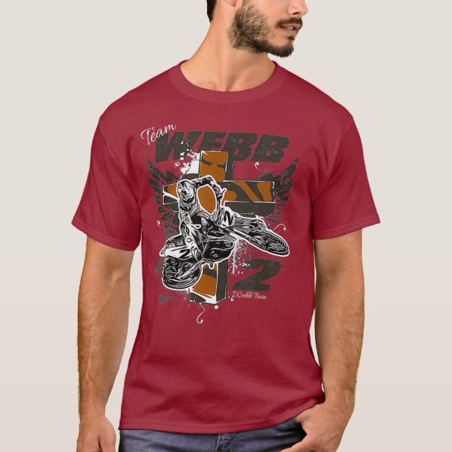 Camiseta Cruz cristiana supertransversal y motocross (Anverso)