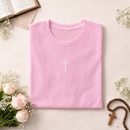 Camiseta Cruz Cristiana Tres Clavos Blancos