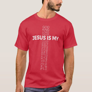 Camiseta Cruz Cristianos Cristo Jesús es Mi Dios Rey Señor