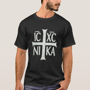 Camiseta Cruz Cristograma IC XC NIKA Ortodoxa Católica