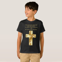 Cruz Crucifijo Cristiana de Oro con un dicho graci