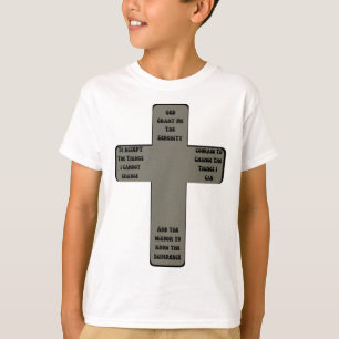 Camiseta Cruz de citas de oración de la serenidad
