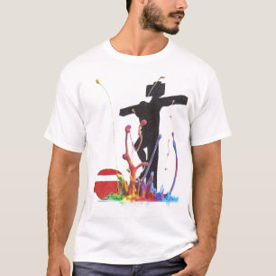 Camiseta cruz de color