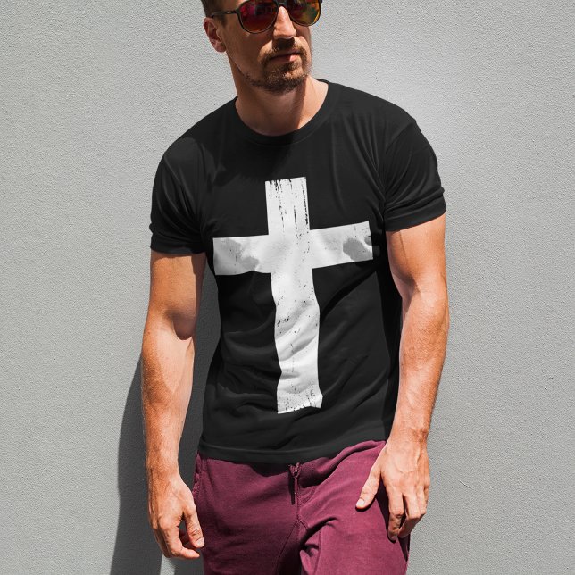 Camiseta Cruz de Cristo Señor (Men in Sunglasses posing in cross symbol t-shirt)