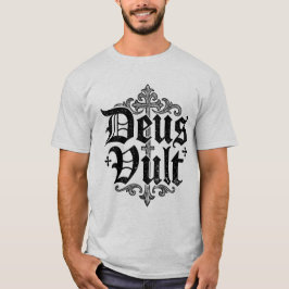 Camiseta Cruz de Cruzado Deus Vult Estilo de Tatuaje Cristi
