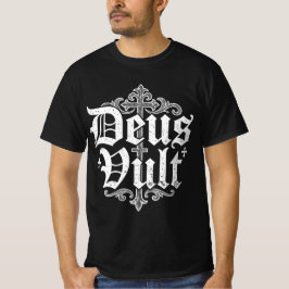 Camiseta Cruz de Cruzado Deus Vult Estilo de Tatuaje Cristi