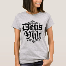 Camiseta Cruz de Cruzado Deus Vult Estilo de Tatuaje Cristi