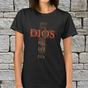 Camiseta Cruz de Dios y Fe Mujer Cristiana Española