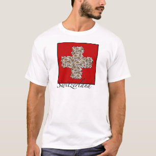 Camiseta Cruz de Edelweiss del suizo