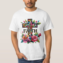 Camiseta Cruz de fe del arcoiris cristiano