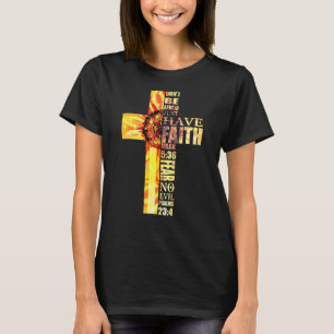 Camiseta Cruz De Fe Del Girasol No Miedo A La Muerte Cristi