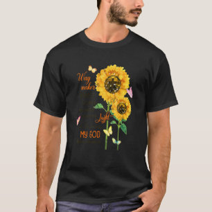 Camiseta Cruz de Girasol Fe Jesús Mariposa Christian Wa