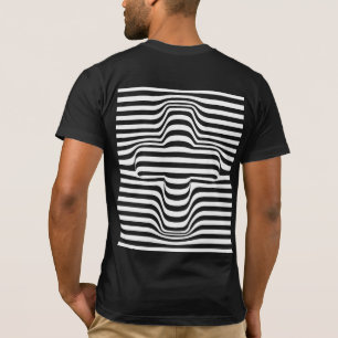 Camiseta Cruz de ilusión óptica 3D Stark White Op-Art