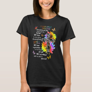 Camiseta Cruz de Jesús Girasol Mariposa Puedo Imaginar Chri