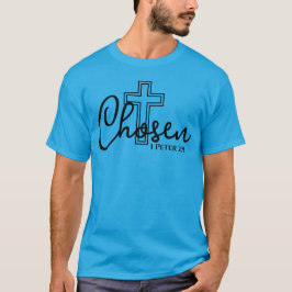 Camiseta Cruz de la Escritura de la Fe Cristiana Escogida 1