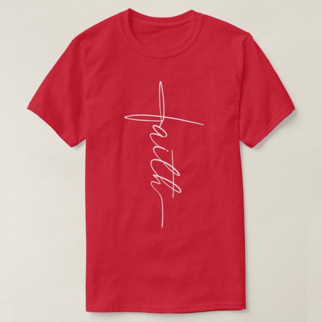 Camiseta Cruz de la fe (Diseño del anverso)