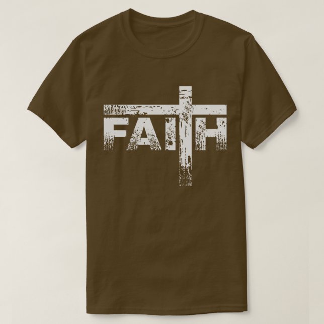 Camiseta Cruz de la fe cristiana entre los camisas (Diseño del anverso)