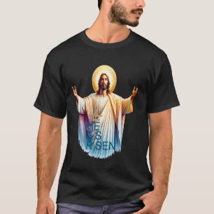 Camiseta Cruz de la Resurrección de Pascua 2025 Glorioso Je