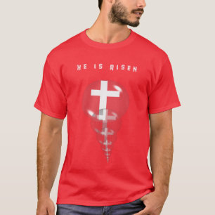 Camiseta Cruz de la Resurrección Él ha Resucitado