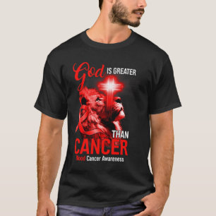 Camiseta Cruz de León Cristiano Dios Es Más Grande Que el C