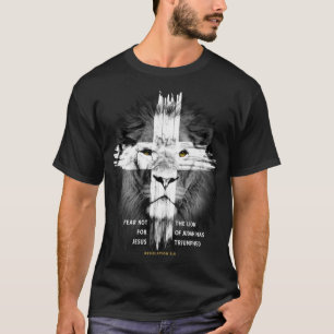 Camiseta Cruz de León Jesús Cristiano Dios Creyente Regalo