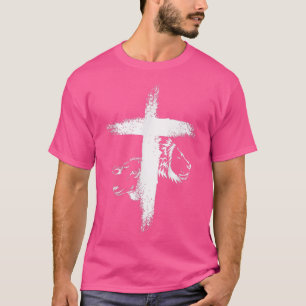 Camiseta Cruz De León Y Cordero Para Hombres