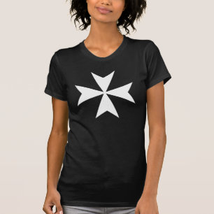 Camiseta Cruz de Malta blanca