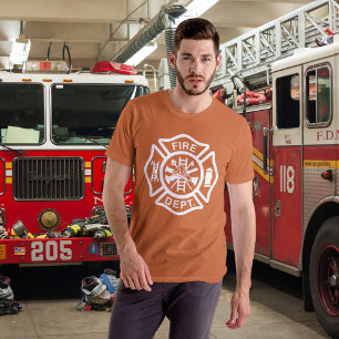 Camiseta Cruz de Malta clásica del departamento de bomberos