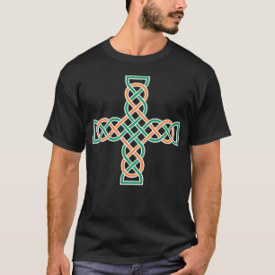 Camiseta cruz de nudo celta multicolor