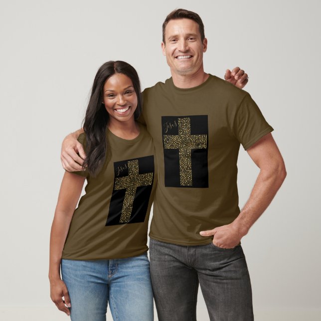 Camiseta Cruz de oro de Jesús (Unisexo)