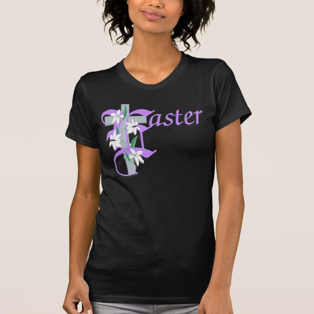 Camiseta Cruz de Pascua con Lilly (Anverso)