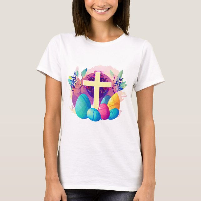 Camiseta Cruz de Pascua Cristiana (Anverso)
