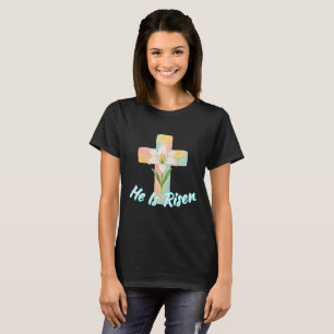 Camiseta Cruz de Pascua Él Resucitó