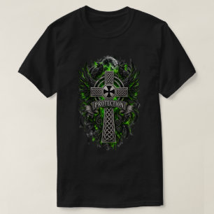 Camiseta Cruz de Protección del Cuervo Celta