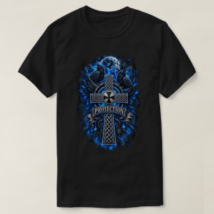 Camiseta Cruz de Protección del Cuervo Celta