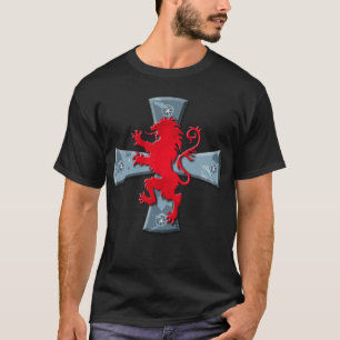 Camiseta cruz de templario león