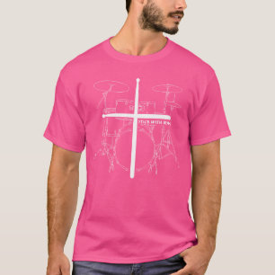 Camiseta Cruz de varas de tambor de Cristo