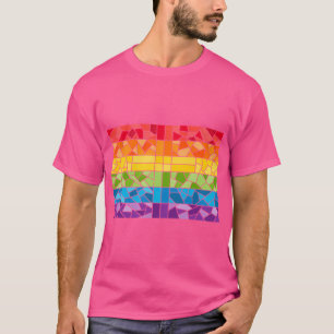 Camiseta Cruz de vidrio manchado de arcoiris - Alternativa