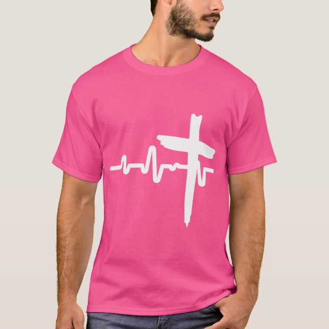 Camiseta Cruz del Corazón Jesucristo (Anverso)
