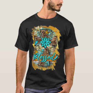 Camiseta Cruz del Leopardo de los girasoles occidentales be