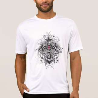 Camiseta Cruz del rezo de la familia de la fe - cáncer de