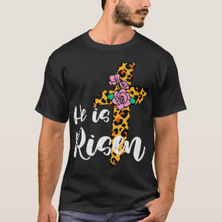 Camiseta Cruz Flor Se Levanta Cristo Pascua Jesús