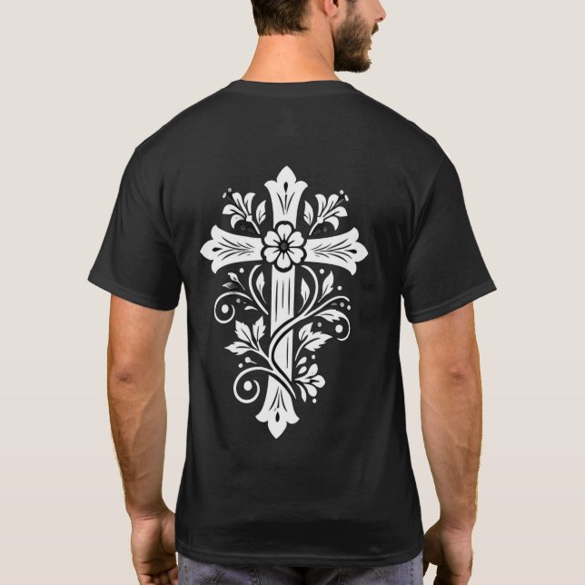 Camiseta Cruz Floral (Reverso)