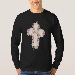 Camiseta Cruz Floral Crucifijo Dios Biblia Cristo Cristiano